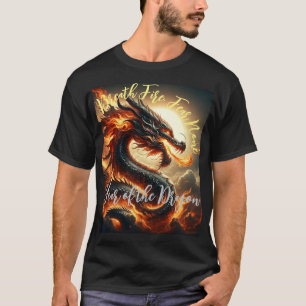 Camiseta Incêndio Respiratório, Medo Nenhum Ano Chinês do D