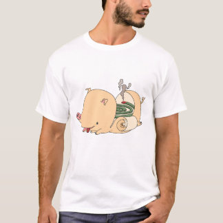 Camiseta Incenso espiral anti-mosquito em forma de porco.