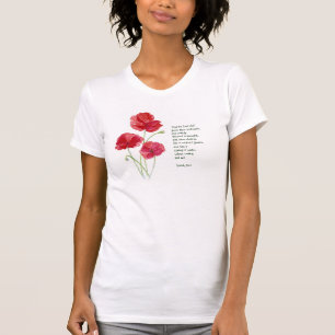 Camiseta Incentive a flor do jardim da papoila de Isaiah da