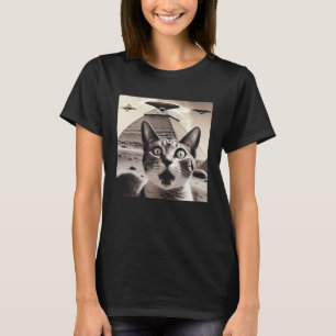 Camiseta Incidente de UAPs de Gato OVNI Pirâmides Egito Ali