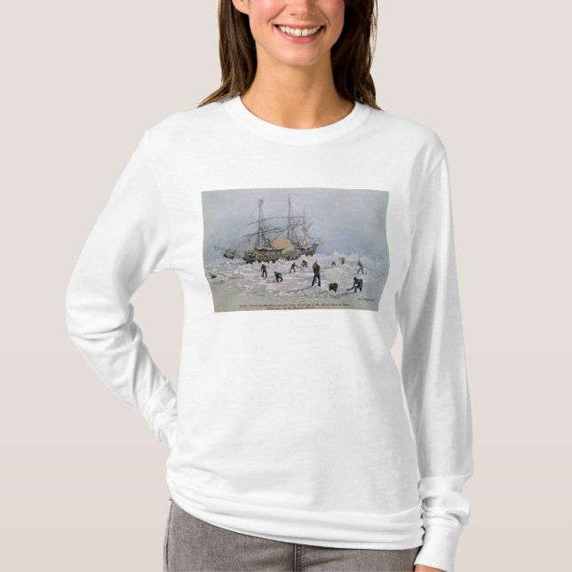 Camiseta Incidentes em uma viagem de troca: Terror do HMS (Frente)