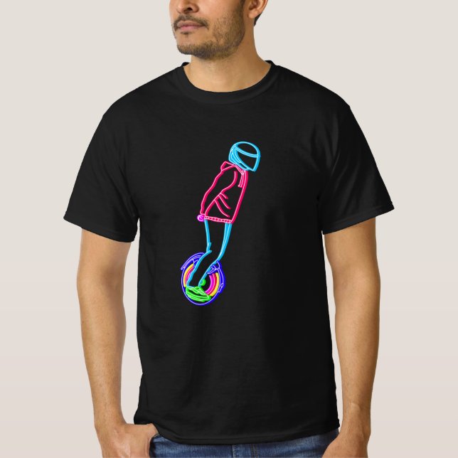 Camiseta Inclinação do Cheio Unicycle elétrico Neon EUC (Frente)