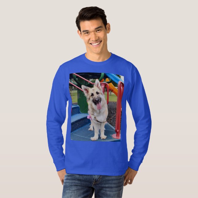 Camiseta Inclinação feliz da cabeça (Frente Completa)