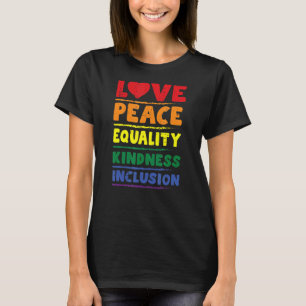 Camiseta Inclusão da bondade da igualdade de amor Lgbtq 1