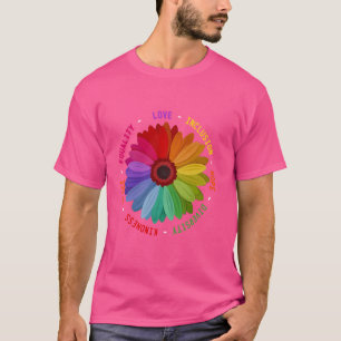 Camiseta Inclusão de Amor Esperança Diversidade Bondade Paz