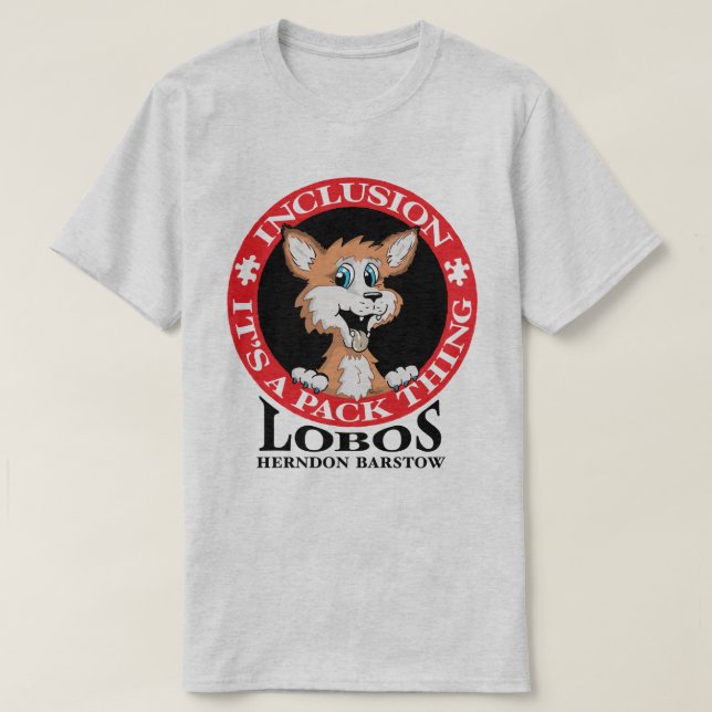 Camiseta Inclusão de Herndon Barstow Lobos (Frente do Design)