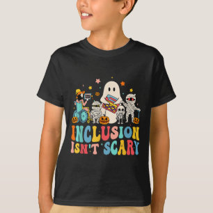 Camiseta Inclusão Não É Assustadora Ghost Mummy Halloween S