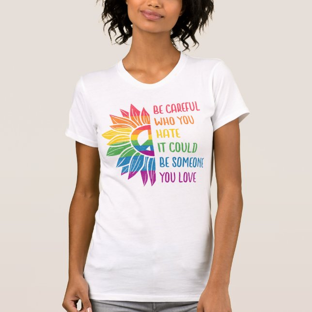 CAMISETA INCLUSÃO POSITIVA DE SUPORTE AO ORDENAMENTO LGBTQ (Frente)