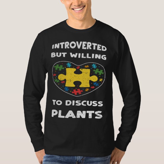 Camiseta Inclusion Introverted but willing to di  Autism Aw (Frente)