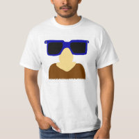 Incognito bigode e óculos Mens Valor T-Shirt