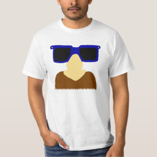 Camiseta Incognito bigode e óculos Mens Valor T-Shirt