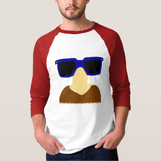 Camiseta Incognito Mustache & Glass Mens Raglan T-Shirt
