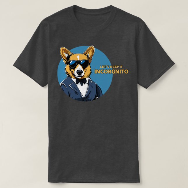 Camiseta Incorgnito Corgi (Frente do Design)