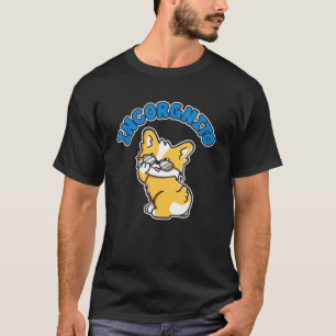Camiseta Incorgnito Corgi Loaf Cute Puppy Dog Vestindo Shad