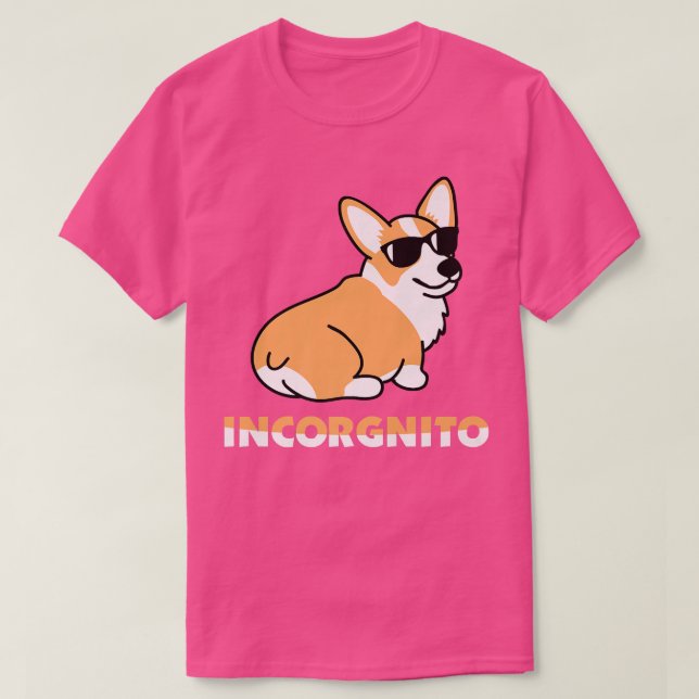Camiseta Incorgnito Dogcool Pembroke Welsh Corgi Sunglass (Frente do Design)
