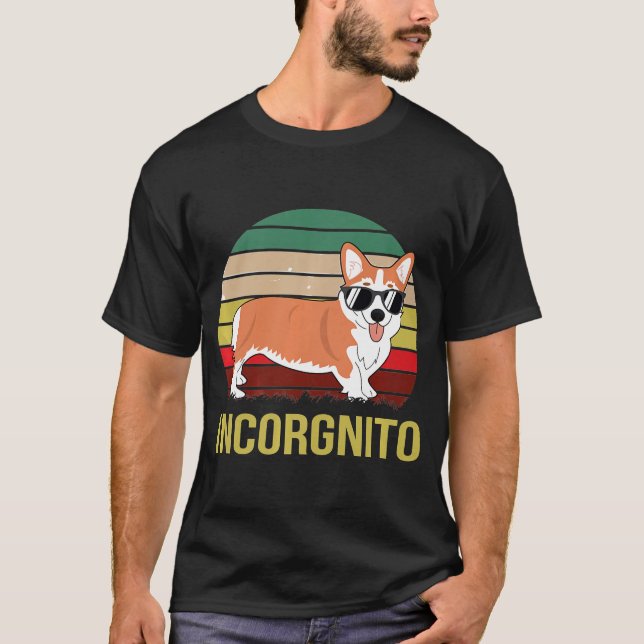 Camiseta Incorgnito Incognito Corgi Dog Premium (Frente)