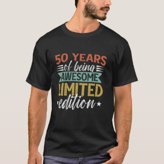 Camiseta Incrível 50 anos 50 anos de idade Aniversário É o