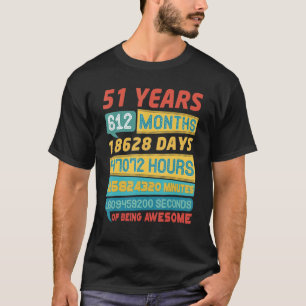 Camiseta Incrível 51 Anos Vintage 51rua Aniversário