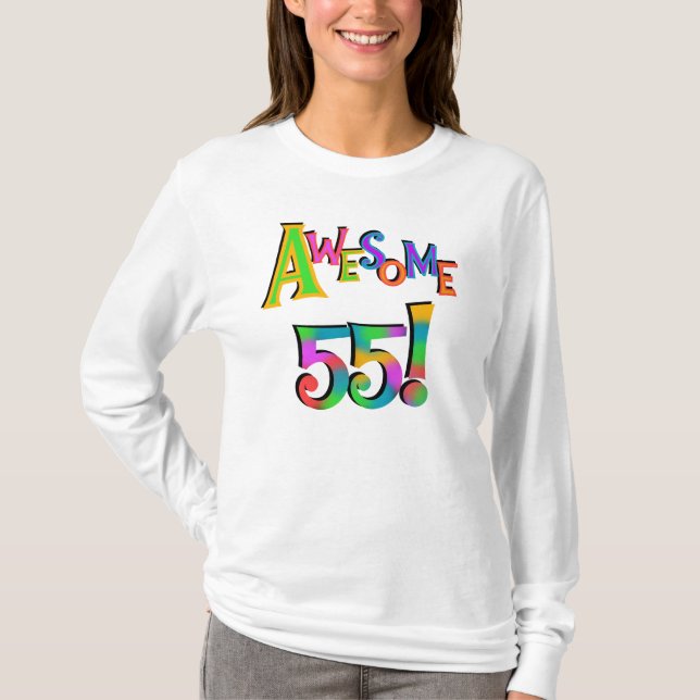 Camiseta Incrível 55 t-shirts e presentes (Frente)