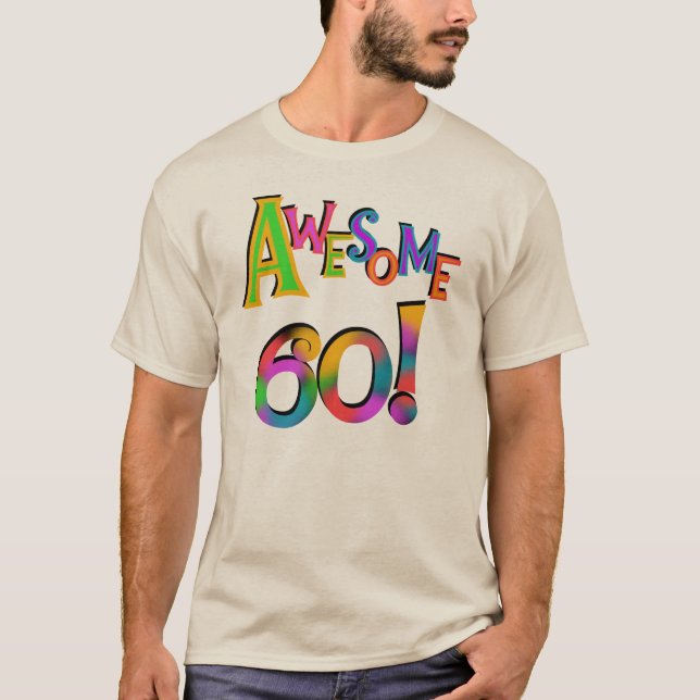 Camiseta Incrível 60 t-shirts e presentes (Frente)