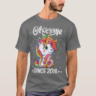 Camiseta Incrível 6 Birthday Unicorn de 6 anos
