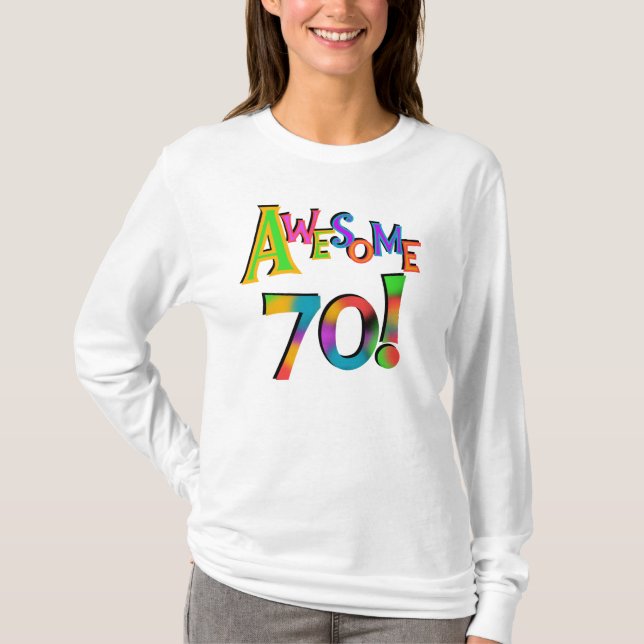 Camiseta Incrível 70 t-shirts e presentes (Frente)