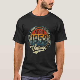 Camiseta Incrível Abril De 1953 - Retro 68º Aniversário - L
