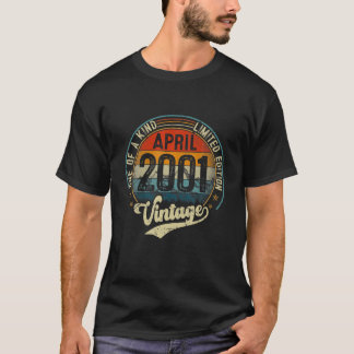Camiseta Incrível abril de 2001 - Retro 20 Birthday Funny L
