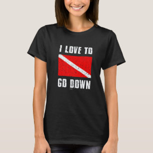 Camiseta Incrível Amor Para Descer Bandeira De Mergulhador