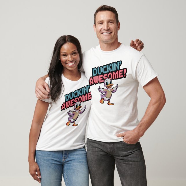 Camiseta Incrível - Arte Divertida Pixel Duck (Unissex)