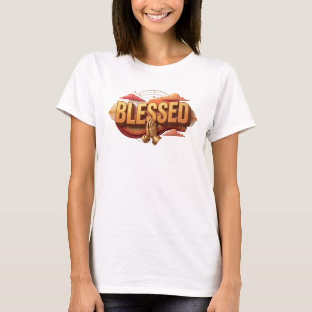 Camiseta Incrível Arte Vestível BLESSED (Frente)