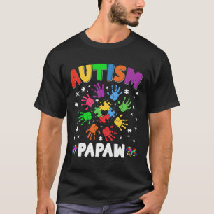 Camiseta Incrível Autismo Papaw Aumentando o Matriz Familia