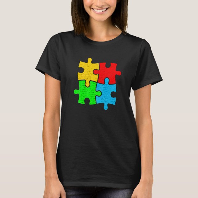 Camiseta Incrível Autismo Quebra-cabeça Autismo Consciência (Frente)
