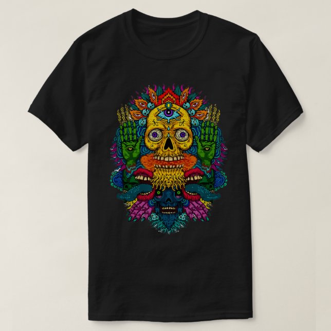 Camiseta Incrível Ayahuasca Lover DMT Design Estilo Shaman (Frente do Design)