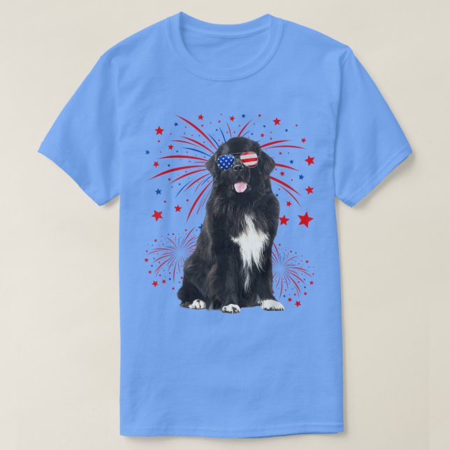 Camiseta Incrível Bandeira Americana Do Cachorro Da Terra N (Frente do Design)