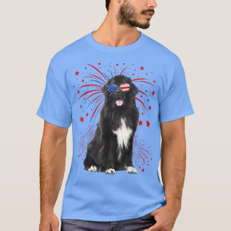 Camiseta Incrível Bandeira Americana Do Cachorro Da Terra N