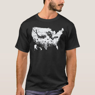 Camiseta Incrível Bandeira Americana Dos EUA Mergulho Scuba