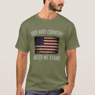 Camiseta Incrível Bandeira Americana Patriótica Deus e País