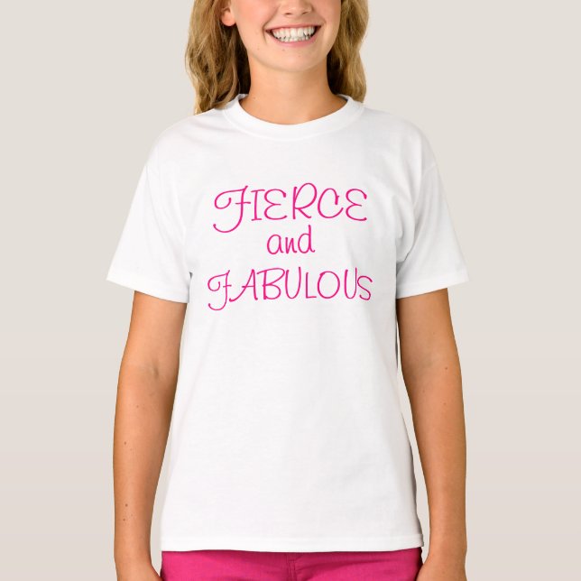 Camiseta Incrível chocante rosa, feroz e fabuloso (Frente)