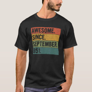 Camiseta Incrível Com 71 Anos Desde Setembro De 1951 71rua