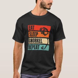 Camiseta Incrível Comer Dormir Snorkel Repetir Mergulhador