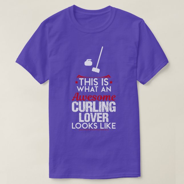 Camiseta Incrível Curling Lover Engraçado Design Para Prese (Frente do Design)