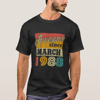 Camiseta Incrível De 34 Anos Desde Março De 1988 Oferece 34