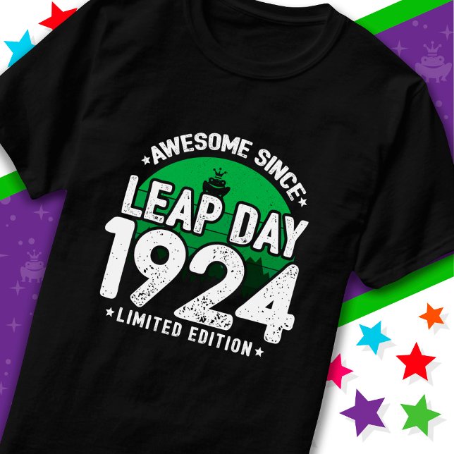Camiseta Incrível Desde 1924 Dia do Ano Leap Fev 29 Anivers (Criador carregado)