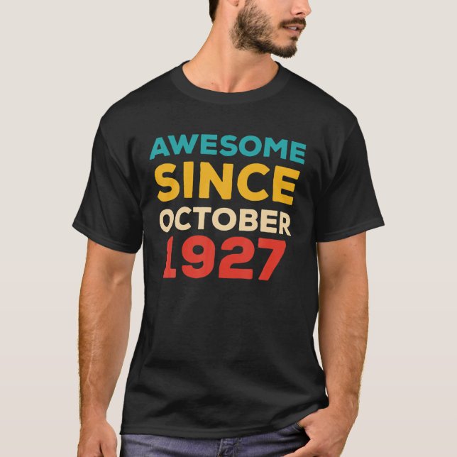 Camiseta Incrível Desde 1927 94º Aniversário Retro (Frente)
