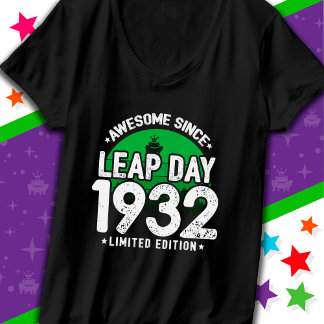Camiseta Incrível Desde 1932 Dia do Ano Leap Fev 29 Anivers