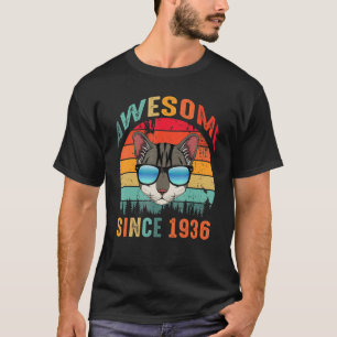 Camiseta Incrível Desde 1936 87º Aniversário Para Gato