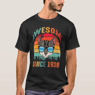 Camiseta Incrível Desde 1938 85º Aniversário Para Gato