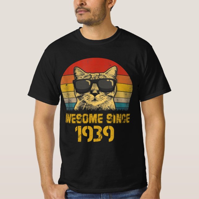 Camiseta Incrível Desde 1939, Aniversário Gift Gift Lover 1 (Frente)