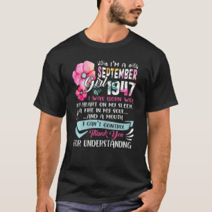 Camiseta Incrível desde 1947 75º Aniversário Eu sou um G de